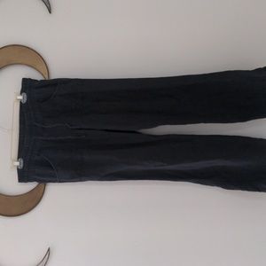 ATHLETA Wide Leg Black Linen Pants Size Medium
